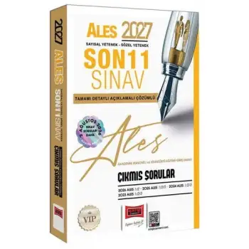 2027 ALES Sayısal - Sözel Yetenek Son 11 Sınav Tamamı Çözümlü Çıkmış Sorular - Yargı Yayınları