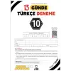 TYT Türkçe 13 Günde Deneme - 13x40 Branş Deneme - Arı Yayınları