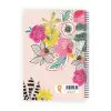 Renkli Çiçekler Spiralli Günlük Planlama Defteri - 100 Sayfa - 17x24 Planlayıcı Defter