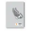 Gri Kelebek Spiralli Günlük Planlama Defteri - 100 Sayfa - 17x24 Planlayıcı Defter