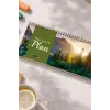Tarihsiz Spiralli Haftalık Masaüstü Planlayıcı - Orman - 10x30 cm Plango