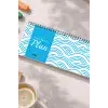 Tarihsiz Spiralli Haftalık Masaüstü Planlayıcı - Dalga - 10x30 cm Plango