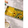 Tarihsiz Spiralli Haftalık Masaüstü Planlayıcı - AYÇİÇEĞİ - 10x30 cm Plango