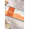 Tarihsiz Spiralli Haftalık Masaüstü Planlayıcı - KUM - 10x30 cm Plango