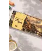 Tarihsiz Spiralli Haftalık Masaüstü Planlayıcı - ŞEHİRDE GECE - 10x30 cm Plango