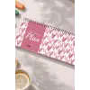 Tarihsiz Spiralli Haftalık Masaüstü Planlayıcı - KALPLER - 10x30 cm Plango