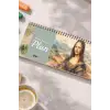 Tarihsiz Spiralli Haftalık Masaüstü Planlayıcı - MONA LİSA - 10x30 cm Plango