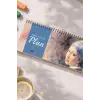 Tarihsiz Spiralli Haftalık Masaüstü Planlayıcı - İNCİ KÜPELİ KIZ - 10x30 cm Plango