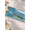 Tarihsiz Spiralli Haftalık Masaüstü Planlayıcı - DENİZ - 10x30 cm Plango