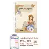 Kadın ve Çiçek Spiralli Günlük Planlama Defteri - 100 Sayfa - 17x24 Planlayıcı Defter