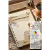 Kadın ve Çiçek Spiralli Günlük Planlama Defteri - 100 Sayfa - 17x24 Planlayıcı Defter
