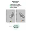 Gri Kelebek Spiralli Günlük Planlama Defteri - 100 Sayfa - 17x24 Planlayıcı Defter