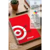Kırmızı Hedef Günlük Planlayıcı Defter - Ders Çalışma Planlayıcı Defteri - Planlama