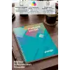 Turkuaz Kareler Günlük Planlayıcı Defter - Ders Çalışma Planlayıcı Defteri - Planlama Defteri