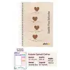 Kalplerin Dansı Spiralli Günlük Planlama Defteri - 100 Sayfa - 17x24 Planlayıcı Defter