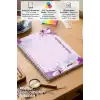 Mor Çiçek Bahçesi Spiralli Günlük Planlama Defteri - 100 Sayfa - 17x24 Planlayıcı Defter