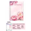 Pembe Çiçekler Spiralli Günlük Planlama Defteri - 100 Sayfa - 17x24 Planlayıcı Defter