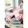 Pembe Çiçekler Spiralli Günlük Planlama Defteri - 100 Sayfa - 17x24 Planlayıcı Defter