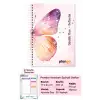 Pembe Kelebek Spiralli Günlük Planlama Defteri - 100 Sayfa - 17x24 Planlayıcı Defter