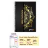 Siyah Yaldız Spiralli Günlük Planlama Defteri - 100 Sayfa - 17x24 Planlayıcı Defter