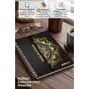 Siyah Yaldız Spiralli Günlük Planlama Defteri - 100 Sayfa - 17x24 Planlayıcı Defter