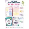 Motivasyon Ajandam MAVİ - Pastel Seri - Stickerlı - Tarihsiz - 160 Sayfa - Sert Kapak