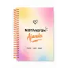 Motivasyon Ajandam RENKLİ - Pastel Seri - Stickerlı - Tarihsiz - 160 Sayfa - Sert Kapak