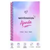 Motivasyon Ajandam MAVİ PEMBE - Pastel Seri - Stickerlı - Tarihsiz - 160 Sayfa - Sert Kapak