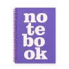 17x24 Spiralli Notebook Desen Sert Kapak Defter MOR (Kareli - 100 yaprak)