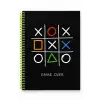 17x24 Spiralli Trend Desen Sert Kapak Defter - GAME OVER (Kareli - 100 Yaprak)
