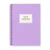 17x24 Spiralli Pastel Desen Sert Kapak Defter - MOR (Kareli - 100 Yaprak)