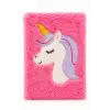 14x20 Peluş Hayvan Defter Serisi - UNICORN PINK  (Çizgili - 80 Yaprak)