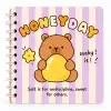 13,5 x 13,5 Spiralli Capybara Defter Serisi - HONEYDAY (ÇİZGİLİ - 60 Yaprak)