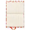 14 x 20 Sert Kapak Lastikli Not Defteri - LACİ BEYAZ (ÇİZGİLİ - 100 Sayfa)