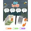 Oluklu Kitap Seti - Oluklu Alfabe - Oluklu Sayılar - Oluklu Güzel Yazı - Oluklu Çizgi - 4 Kitap