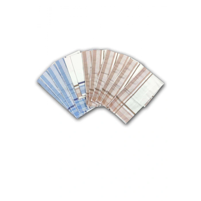 12 Adet Pamuklu Lüx Erkek Mendili 40x40 Cm