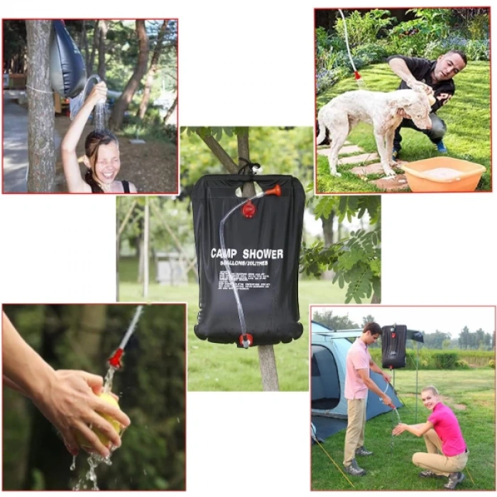 20 Litre Solar Isıtıcılı Kamp Duş Torbası