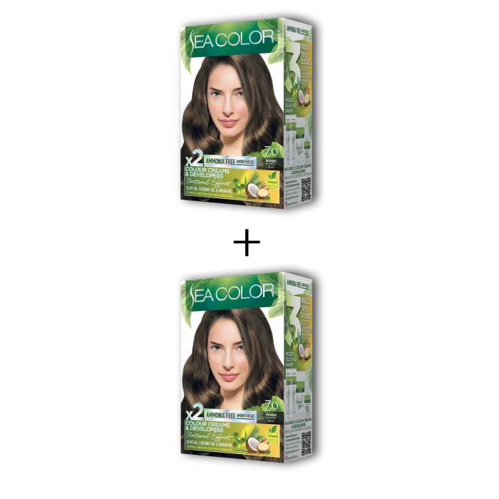 2x2 Tüp Krem Saç Boyası Seti Kumral No:7.0