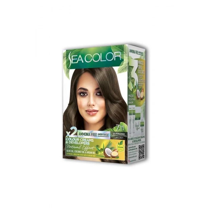 2x2 Tüp Krem Saç Boyası Seti Yoğun Küllü Kumral No:7.11