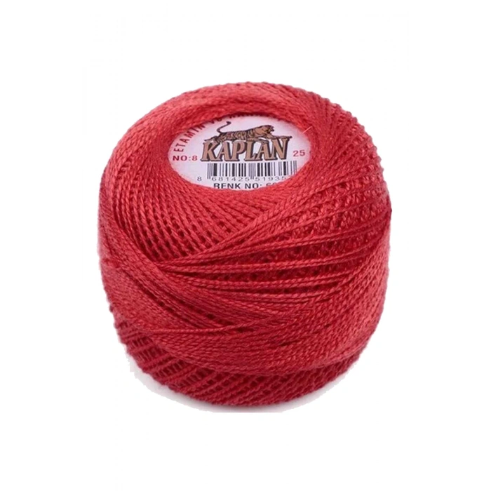 3 Adet Kaplan Etamin Ve Kanaviçe İpi 8 No Kod/renk: 742 - 666 - 550 - Ryl