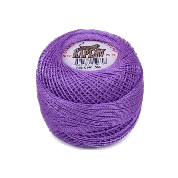 3 Adet Kaplan Etamin Ve Kanaviçe İpi 8 No Kod/renk: 742 - 666 - 550 - Ryl