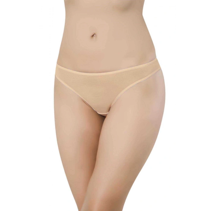 4 Adet Süper Eko Set Likralı Kadın Slip Külot Siyah Ten