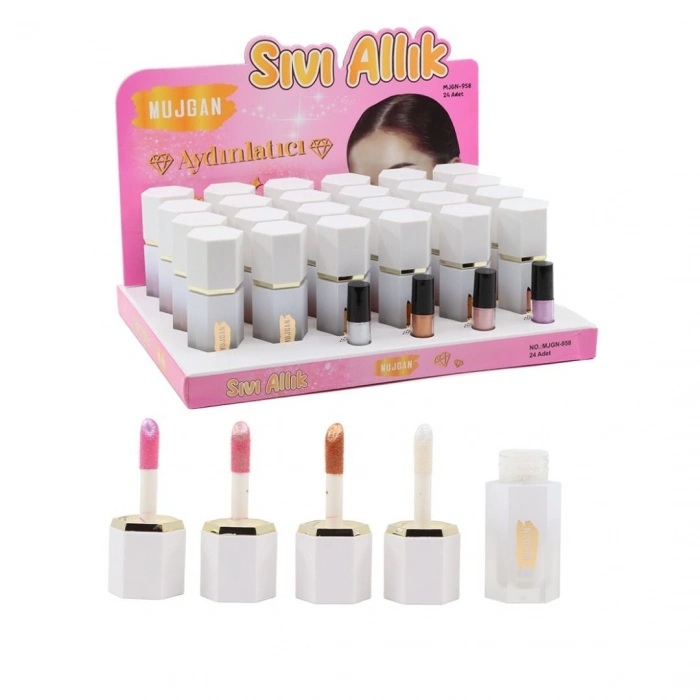 4lü Ruj Şekilli Likit Allık Seti