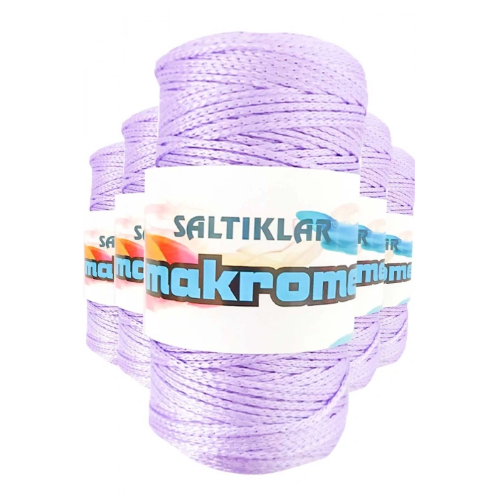 5 Adet Polyester Makrome İpi 3200 Lila 100 Gr