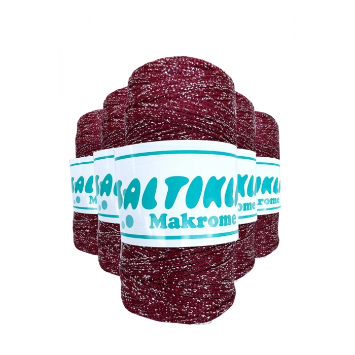 5 Adet Polyester Simli Makrome İpi Sg-1560