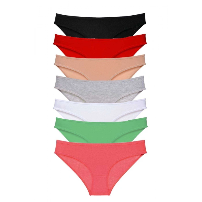 7 Adet Süper Eko Set Likralı Kadın Slip Külot Set 3