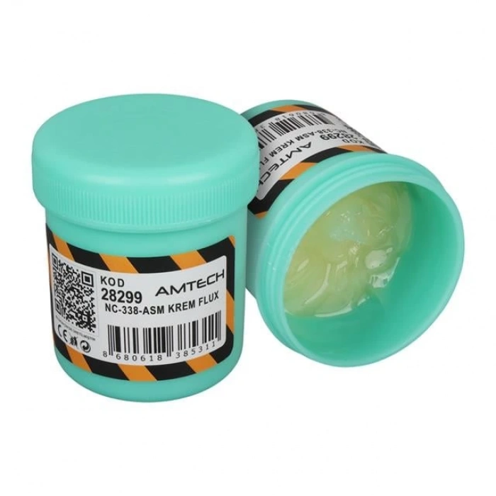Amtech NC-338-ASM 100g Lehim Kremi (Flux) No-Clean Halojensiz Profesyonel BGA/SMD Lehimleme