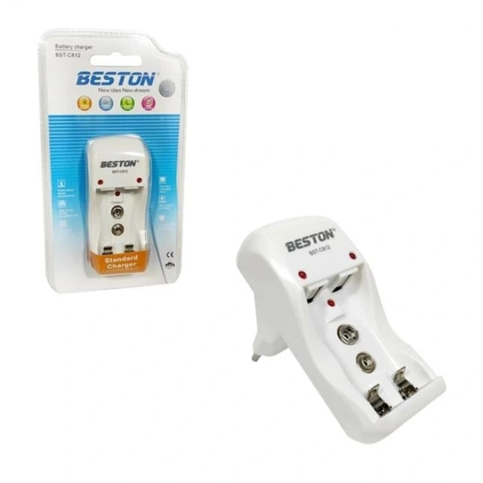 Beston BST-C812 2 x AA-AAA * 1 x 9 Volt Pil Şarj Cihazı