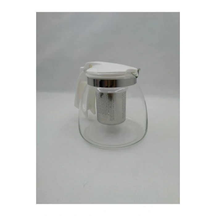 Çelik Süzgeçli Cam Demlik 900 Ml. Royaleks-8882