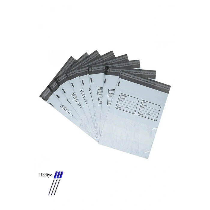 Cepli Küçük Boy Kargo Poşeti 24x30+5 Cm - 100 Adet (40+40=80 Mikron)
